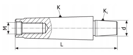Tŕň pre vŕtačkové skľučovadla s kužeľom MK 5A / B22 (DM190)