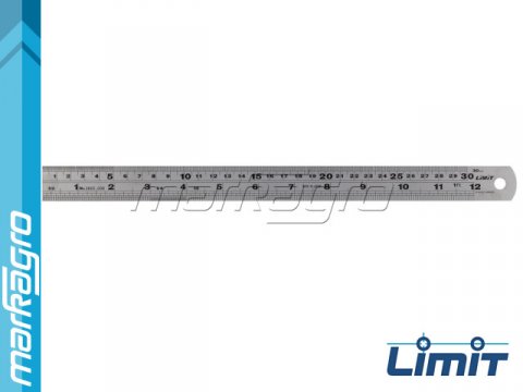 Neoslňující ocelové pravítko se stupnicí 300 mm - LIMIT (2703-0150)