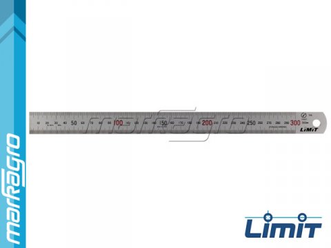 Neoslňující ocelové pravítko se stupnicí 300 mm - LIMIT (8427-0206)
