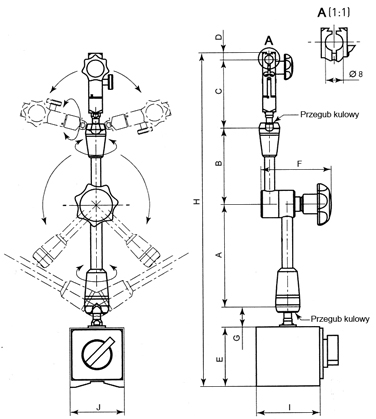 Magnetický stojan mechanický (104)